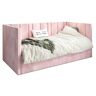 Elior Różowe łóżko z oparciem i bokami Casini 5X - 3 rozmiary