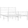 Elior Czarne metalowe łóżko małżeńskie 140x200 cm - Edelis