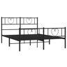 Elior Czarne metalowe łóżko rustykalne 120x200cm - Edelis