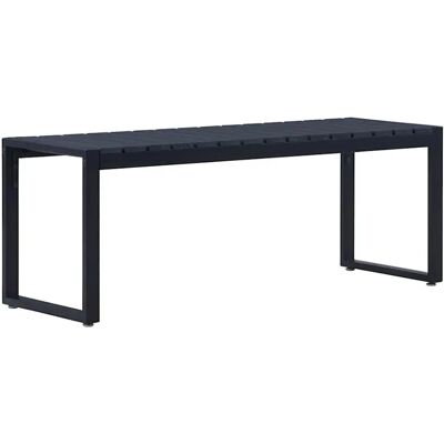 Edinos Czarna ławka ogrodowa 120,5 cm T7-D46 Edinos Czarna ławka ogrodowa 120,5 cm T7-D46