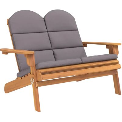 Edinos Drewniana ławka ogrodowa w stylu adirondack szary T0-P03 Edinos Drewniana ławka ogrodowa w stylu adirondack szary T0-P03