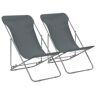 Elior Komplet szarych krzeseł plażowych - Loretto