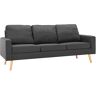 Elior 3-osobowa ciemnoszara sofa - Eroa 3Q