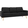 Elior 3-osobowa czarna sofa - Eroa 3Q