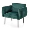 Elior Zielony welurowy fotel wypoczynkowy - Ernes