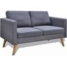 Elior Sofa dwuosobowa Lavinia 3S - ciemny szary