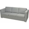 Elior Trzyosobowa jasnoszara sofa loftowa - Sigala 3Q