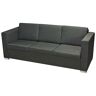 Elior Trzyosobowa ciemnoszara sofa loftowa - Sigala 3Q