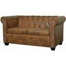 Elior 2-osobowa brązowa sofa w stylu Chesterfield - Charlotte 2Q