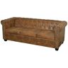 Elior 3-osobowa brązowa sofa w stylu Chesterfield - Charlotte 3Q