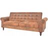 Elior Rozkładana pikowana brązowa sofa - Image