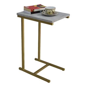 Elior Minimalistyczny stolik boczny złoty + beton - Elys 3X
