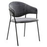 Elior Szare krzesło tapicerowane z metalową podstawą - Nemo 2X