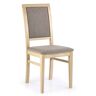 Elior Drewniane krzesło tapicerowane Prince - Dąb sonoma
