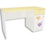 Elior Biało-żółte biurko dla dziewczynki Lili 2X - 3 kolory