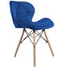 Elior Niebieskie krzesło tapicerowane - Ksenin 3X