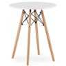 Elior Biały okrągły stół w stylu skandynawskim - Emodi 3X