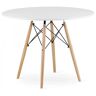 Elior Biały okrągły stół do jadalni w stylu skandynawskim - Emodi 6X