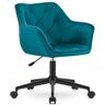 Elior Zielony welurowy fotel biurowy obrotowy - Roco