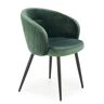 Elior Zielone welurowe krzesło kubełkowe - Vente