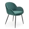 Elior Zielone nowoczesne krzesło welurowe - Eprox