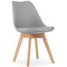 Elior Szare krzesło z poduszką w stylu nowoczesnym - Asaba 3X