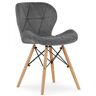 Elior Szare nowoczesne pikowane krzesło kuchenne - Zeno 4X
