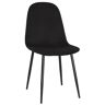 Elior Czarne gładkie krzesło welurowe - Rosato 3X