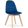 Elior Granatowe tapicerowane nowoczesne krzesło - Kiraz 3X