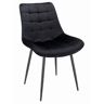 Elior Czarne nowoczesne welurowe krzesło - Amos