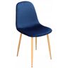 Elior Granatowe krzesło welurowe pikowane - Liam