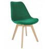 Elior Zielone nowoczesne krzesło welurowe - Anio