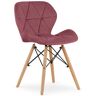 Elior Welurowe krzesło do jadalni nowoczesnej ciemny róż - Zeno 4X