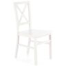 Elior Białe drewniane krzesło typu krzyżak do stołu - Baxo 4X