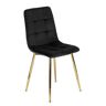 Elior Czarne nowoczesne krzesło welurowe - Azlo