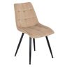 Elior Beżowe nowoczesne krzesło welurowe - Vano