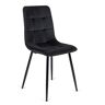 Elior Czarne welurowe nowoczesne krzesło - Gifo