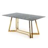 Elior Szklany prostokątny stół glamour z marmurkowym blatem -  Wesper