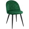 Elior Welurowe krzesło z pikowanym oparciem butelkowa zieleń - Eferos 3X