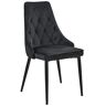Elior Czarne nowoczesne tapicerowane krzesło - Sageri 3X