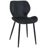 Elior Czarne tapicerowane krzesło z metalowymi nogami - Oferion 3X