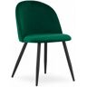 Elior Zielone welurowe krzesło w stylu nowoczesnym - Pritix