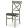 Elior Drewniane krzesło szaro-zielone - Calabro