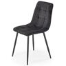 Elior Czarne metalowe tapicerowane krzesło - Cremi