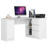Elior Białe biurko w kształcie litery l - Osmen 4X