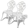 Elior Zestaw metalowych krzeseł ogrodowych Mesa - biały