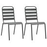 Elior Zestaw metalowych krzeseł ogrodowych Mantar - szary