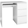 Elior Nowoczesne tanie białe biurko prawostronne Blanco 2X - biały mat