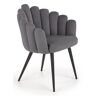 Elior Eleganckie tapicerowane krzesło glamour Zusi - popiel