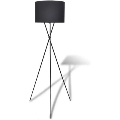 Lumes Czarna okrągła stojąca lampa podłogowa z włącznikiem - EX02 D7-G47 Lumes Czarna okrągła stojąca lampa podłogowa z włącznikiem - EX02 D7-G47